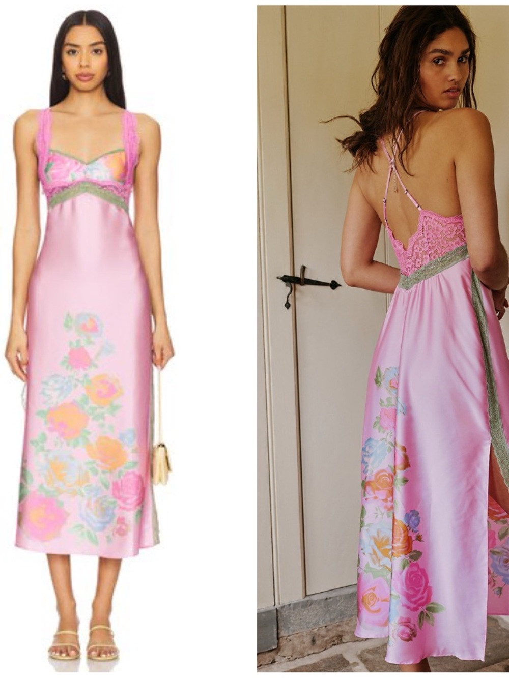 NWT Free People Just Dreamy Maxi Dress in Sweet Lilac Combo Pink Size XL